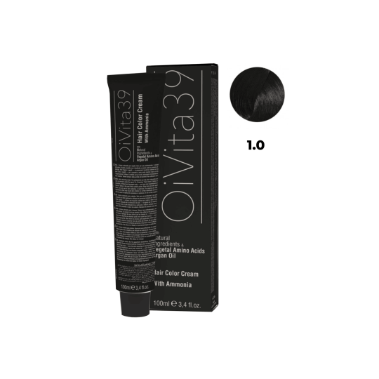 OiVita39 Krem koloryzujący do włosów z amoniakiem 1.0, 100 ml