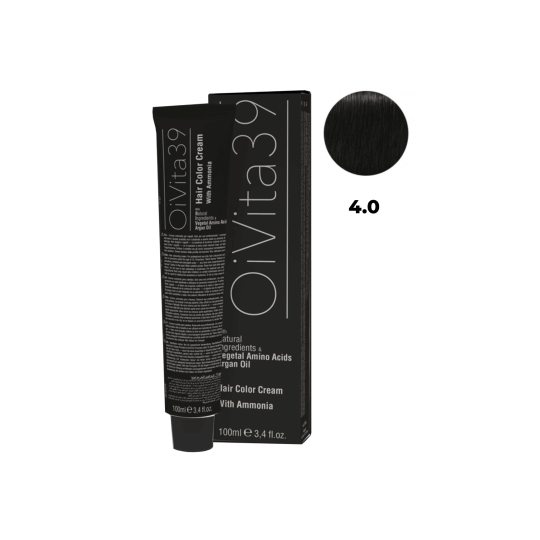 OiVita39 Krem koloryzujący do włosów z amoniakiem 4.0, 100 ml