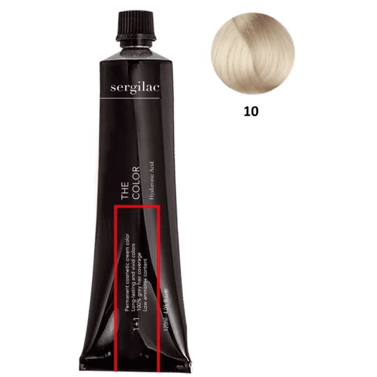 SERGILAC 10 krem ​​do farbowania włosów, 120 ml