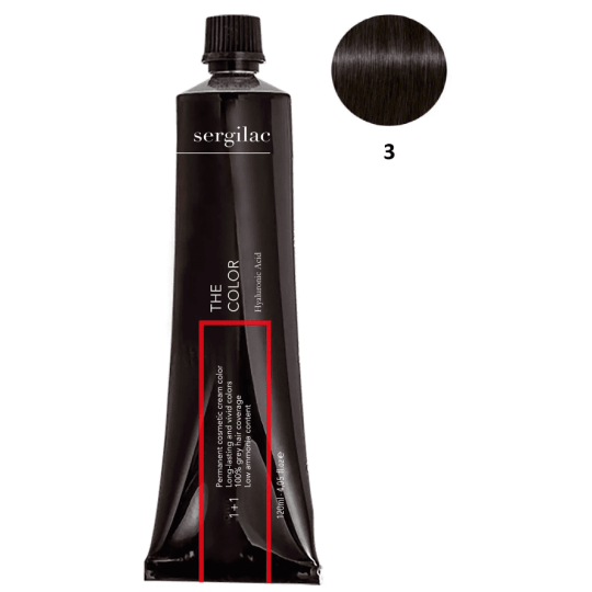 SERGILAC 3 krem ​​do farbowania włosów, 120 ml