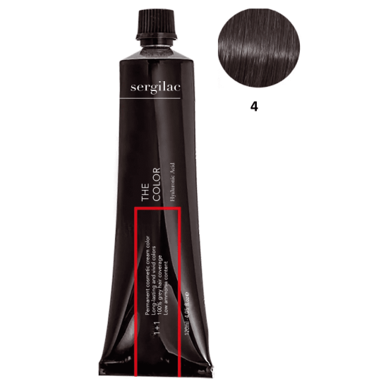SERGILAC 4 krem ​​do farbowania włosów, 120 ml