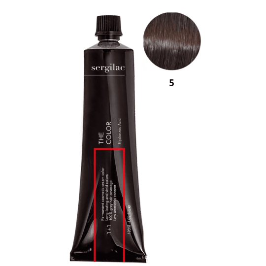 SERGILAC 5 krem ​​do farbowania włosów, 120 ml