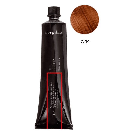 SERGILAC 7.44 krem ​​do farbowania włosów, 120 ml