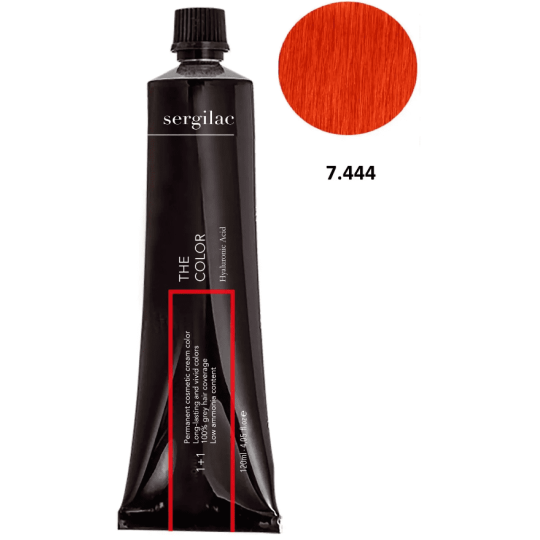 SERGILAC 7.444 krem ​​do farbowania włosów, 120 ml