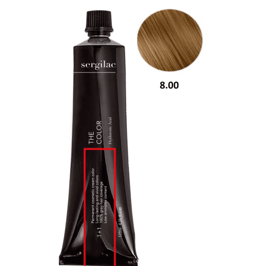 SERGILAC 8.00 krem ​​do farbowania włosów, 120 ml
