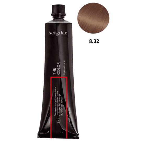 SERGILAC 8.32 krem ​​do farbowania włosów, 120 ml