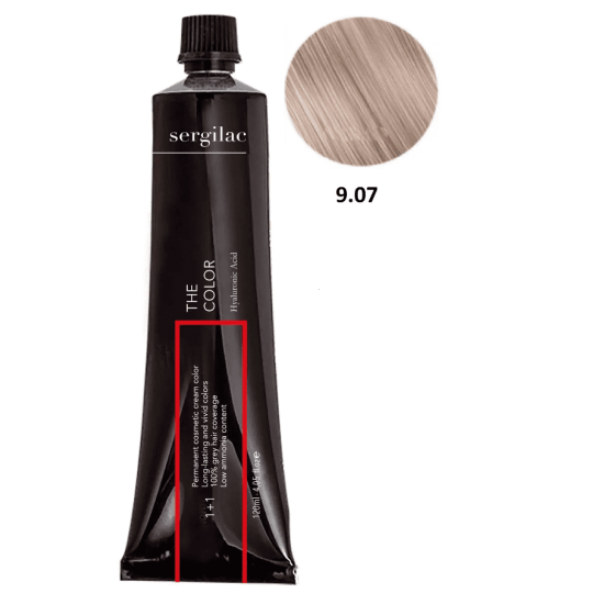 Krem ​​do farbowania włosów SERGILAC 9.07, 120 ml